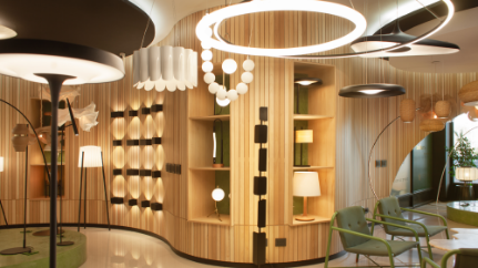 Sala con iluminación LED