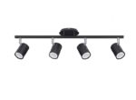 Aplique 4 Luces Gu10 Barral 65cm Negro  Elviza Markas Iluminacion - 1748/b4n