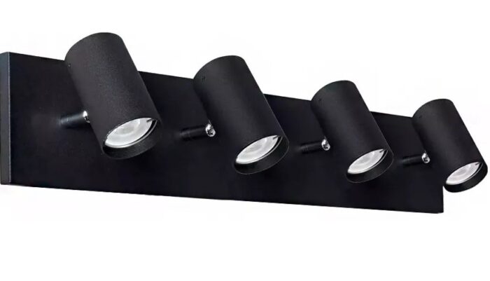 Aplique 4 Luces Gu10 Base 20x20cm Negro  Elviza Markas Iluminacion - 1748/a4n - Imagen 2