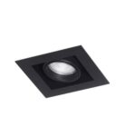 Aplique Embutido Cardanico 1 Luz 120x120mm Negro Karol 1 Leuk Iluminacion - 6442