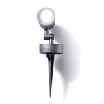 Aplique Estaca 1l C/cabezal Movil Draco 40cm Negro - Delta Iluminacion - Jd-40/1