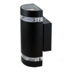 Aplique Exterior 2 X 35w Gu10 Negro 230 X 105mm Amfid Ii Leuk Iluminacion - 4172