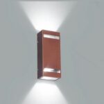 Aplique Recto 2 Luces Zocalo Gu10 Bidirec Doble Efecto Cobre - Napolesii - Iluminacion Rustica - 2235k