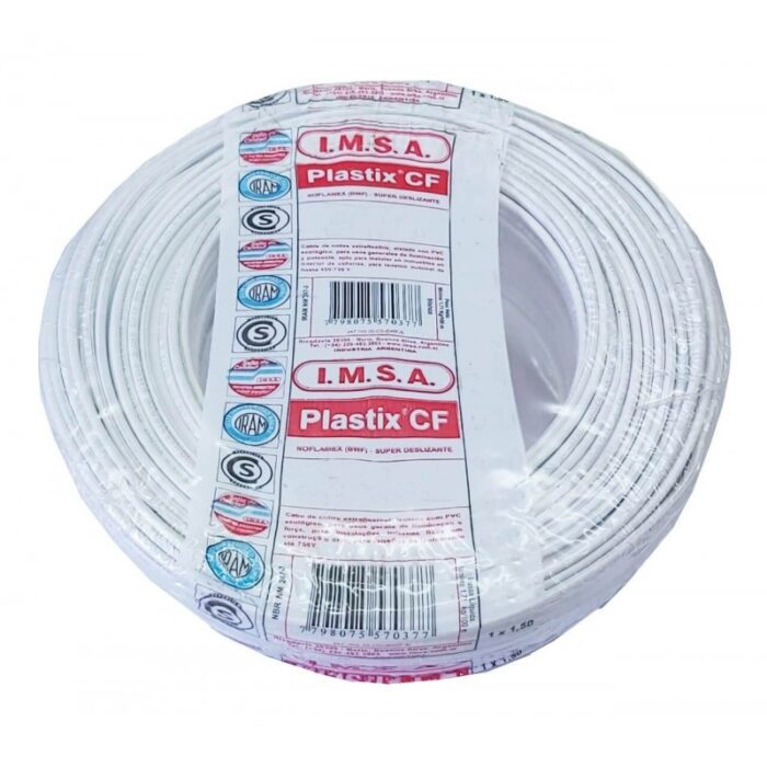 Cable Unipolar 1,5mm Blanco Libre Halogeno X 100mts Iram Imsa & - Hf 1,5 B R - Imagen 2