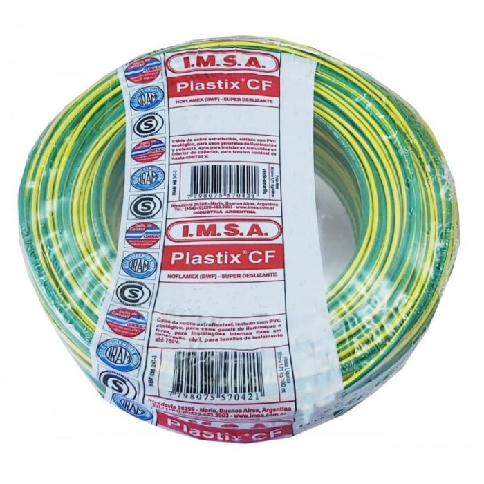 Cable Unipolar 50mm Verde Amarillo X Mt Iram Imsa - 50 Va - Imagen 2