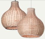 Campana Gota Tejida C/mimbre Nat 350mm Negro Carilux  - A17 Ng - Imagen 2