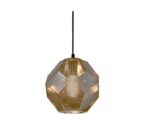 Colgante 1 Luz E27 Cristal Ambar Birk 180 Iluminacion - 15036/amb