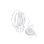 Colgante 1 Luz E27 Reja Metalico Blanco Elis 180 Iluminacion - 19021/bl