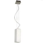 Colgante 1 Luz Rectangular Niquel 60w Ticar - 4001