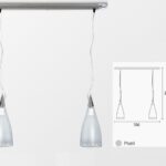 Colgante 2 Luces Con Base Platil San Lorenzo - 3402 Pl