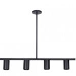 Colgante 4 Luces Gu10x4 Sobre Barral Neg Text Ara Iluminacion - Plb-700