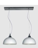 Colgante Aluminio 2 Luces C/tapa 50cm E27 Ng C/int. Bl Vignolo - Li-8028 - Imagen 2