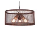 Colgante C/cadena Y Pant Malla Metalica Cobre San Justo - Cr6676-10