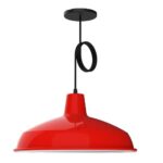 Colgante Campana Alum. Naranja Magico C/cable Textil Spots Line - Bell01-na
