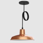 Colgante Campana Chica Alum. Oxido C/cable Textil Spots Line - Bell02-ox