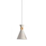 Colgante E27 1 Luz Metalico C/cable Textil Bl C/cobre Nikel - Galina C Bl/cobre