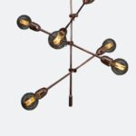 Colgante Epcot 6 Luces H70cm W60cm Negro Perfecta Iluminacion - P-11