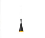 Colgante Esmaltado Negro Int. Oro Satinado E27 Beat Tall  180 Iluminacion - 19011 Ne - Imagen 3