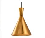 Colgante Esmaltado Oro Satinado E27 Beat Tall  180 Iluminacion - 19011/or