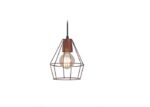 Colgante Jaula De Alambre Diamante 1l E27 Color Cobre San Justo - Cj6541-10