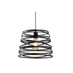 Colgante Metalico 1l E27 Twist Negro  180 Iluminacion - 19008 Ng