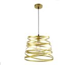 Colgante Metalico 1l E27 Twist Oro  180 Iluminacion - 19008/or