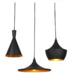 Colgante Rectangular Negro E27 Tres Beat  180 Iluminacion - 19014 Ng
