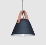 Colgante Skin 1 Luz Negro C/cuero Vignolo - Li-0215-ne - Imagen 2