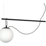 Colgante Una 1 Luz Sobre Barral Negro Text Ara Iluminacion - Nat18-1pt