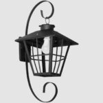 Farol Hierro Colonial Mediano Negro P/caño Ferrolux - F-112