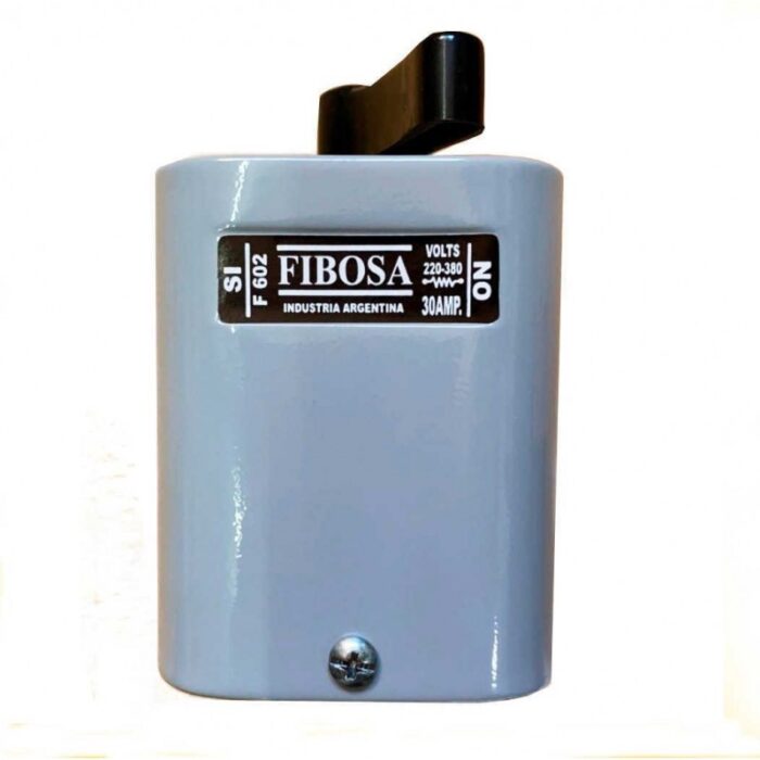 Interruptor Ind. Rotativo Bipolar C/carcaza Met. 30a Fibosa - F-602 - Imagen 2