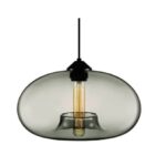 Lampara Colgante 1 Luz Cristal Humo Quela  180 Iluminacion - 15042