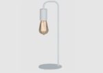 Lampara De Escritorio H445 E27 Blanco Imola Ferrolux - L-168 Bl