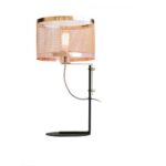 Lampara De Escritorio Pilar Con Pantalla Cobre De Malla Negro San Justo - Cr8804-02
