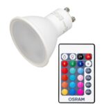 Lampara Led Dicro Par 16 Rgbw 4.5w Gu10 C/c. Remoto Osram - 7021090