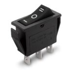 Llave Tecla 220v 3c 6a (on)-off-(on)/negro Dayton - Nlla6122n