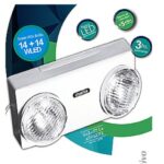 Luminaria De Emergencia Aut. C/2 Faros 14wled Direccionables Atomlux - 8014wled