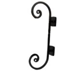 Mensula Grande Para Farol Negra 625mm Ferrolux - X-3/n