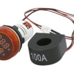 Mini Voltimetro/amp C/ti Rojo 22mm 50/500vca 100a Sassin - Ad22ds-rva