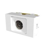 Modulo Toma Tv Pasante Pin Grueso Blanco Platinum Jeluz - 60013