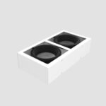 Plafon 2 Luces Box P/ar111 Blanco Zocalo Gu10 Spots Line - Box2pla Gbtx
