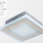 Plafon Cuad Platil 1 Luz E27 San Lorenzo - 3531 Pl