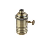 Portalampara Aluminio E27 Vintage Perilla Bronce Macroled - Plv-vin-p-e27-br - Imagen 2