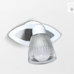 Spot 1 Luz Serie Abril C/base Oval Platil San Lorenzo - 7801 Pl