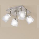 Spot 4 Luces De Acero C/tulipa Cubeto G-9 Ferrolux - St-415