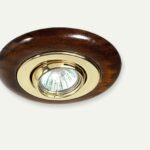 Spot Emb Movil Gu10 Con Aro De Madera Carilux - 4001