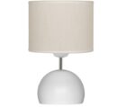Velador Bocha Blanco Pantalla Lino E27 Markas Iluminacion - V71-bl