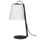 Velador Conico Lienzo Bl 42cm Kinu - Luz Del Siglo - Ve7500-01blc-ylb