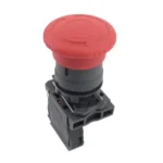 PULSADOR DE EMERGENCIA PLASTICO HONGO 40MM ROJO 1/4 GIRO (1 NC + 1 NA)