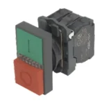 PULSADOR LUMINOSO DOBLE VERDE/ROJO PLASTICO SALIENTE (SIN CONTACTOS)